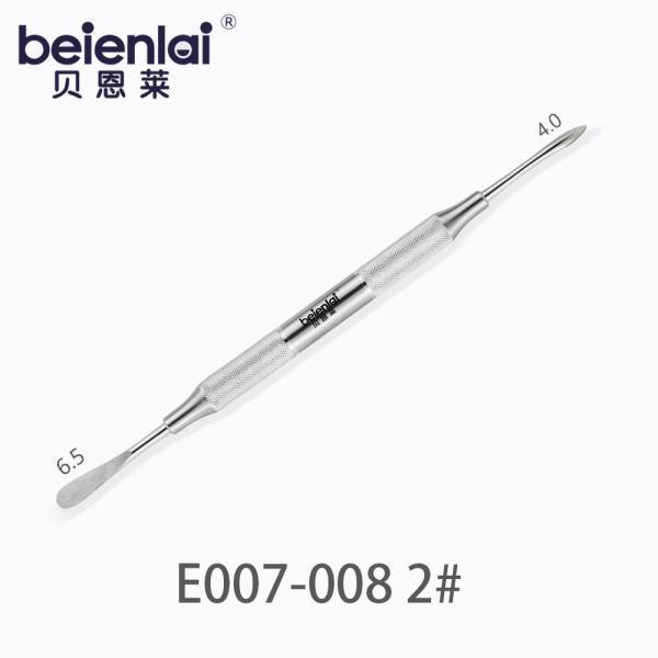 Benlai Periosteal Elevator E007-008 KXS 2#, Double End Straight Tips 4.0/6.5, φ9.5 Hollow Round Handle